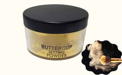 Buttercup Powder Travel Size - 0.35 oz with 2 Blending Triangles - Perfect for On-the-Go Beauty Touch-Ups